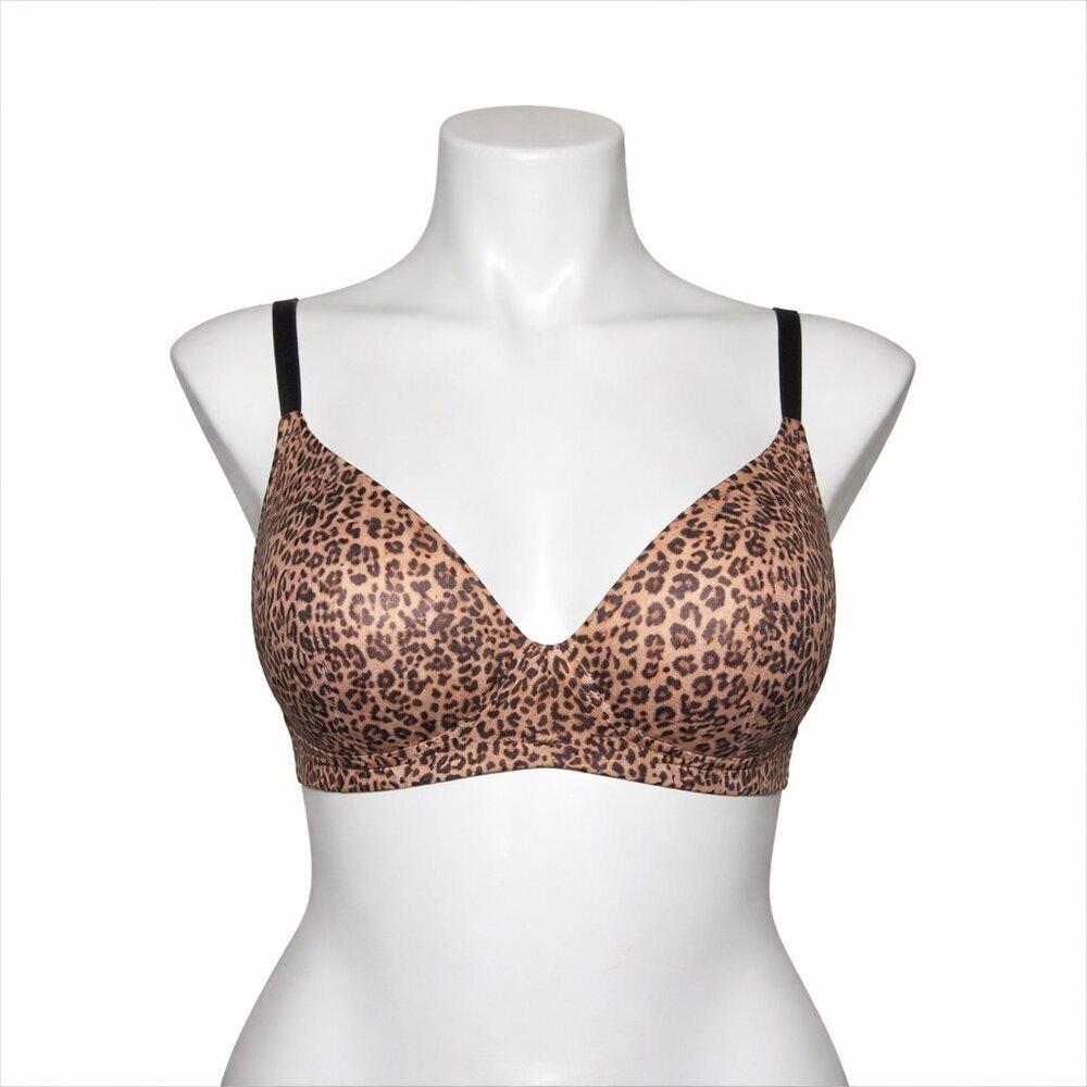 PINK Victoria’s Secret Wear Everywhere Leopard Wireless Push-Up Bra 34DD